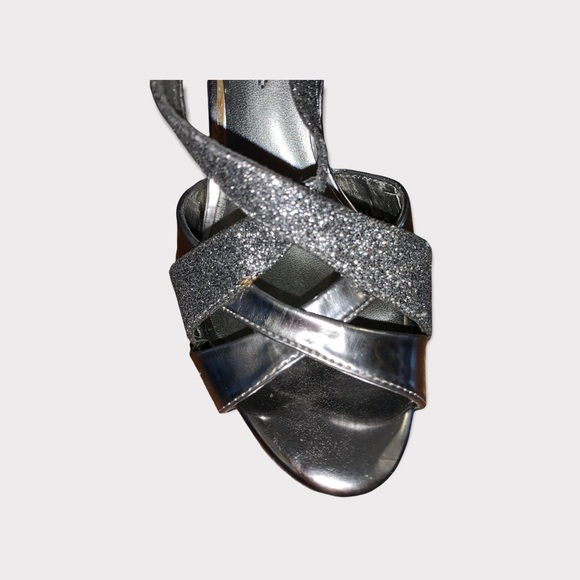 Guess Metallic Silver Strappy Heels - Picture 11 of 15